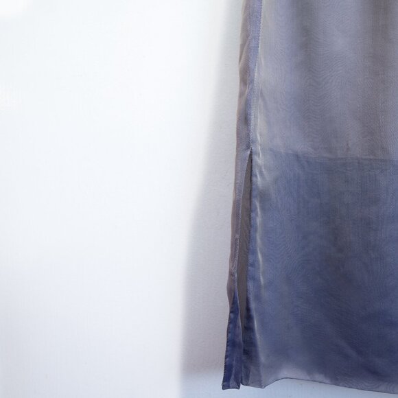 Peter Cohen Iridescent Maxi Skirt in Blue and Cream - Picture 6 of 10